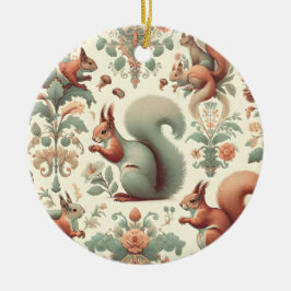 Viktorianisches Wald Eichhörnchen Tapestry Keramik Ornament