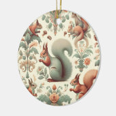 Viktorianisches Wald Eichhörnchen Tapestry Keramik Ornament (Links)