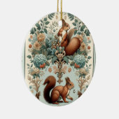 Viktorianisches Wald Eichhörnchen Tapestry Keramik Ornament (Rechts)