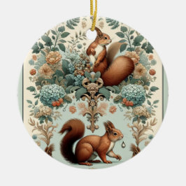 Viktorianisches Wald Eichhörnchen Tapestry Keramik Ornament