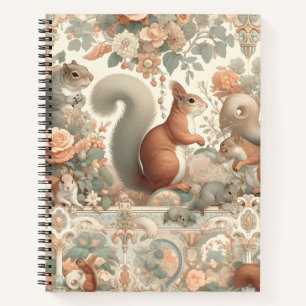 Viktorianisches Wald Eichhörnchen Tapestry Notizblock