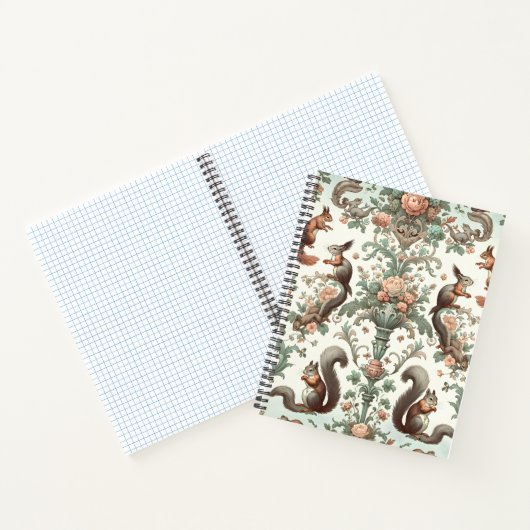 Viktorianisches Wald Eichhörnchen Tapestry Notizblock (Innenseite)