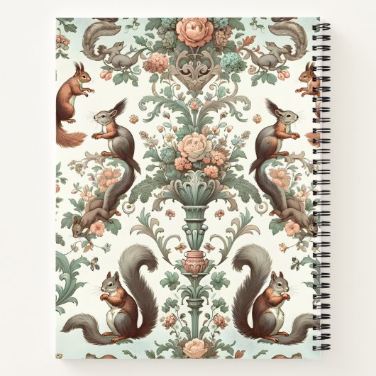 Viktorianisches Wald Eichhörnchen Tapestry Notizblock (Rückseite)