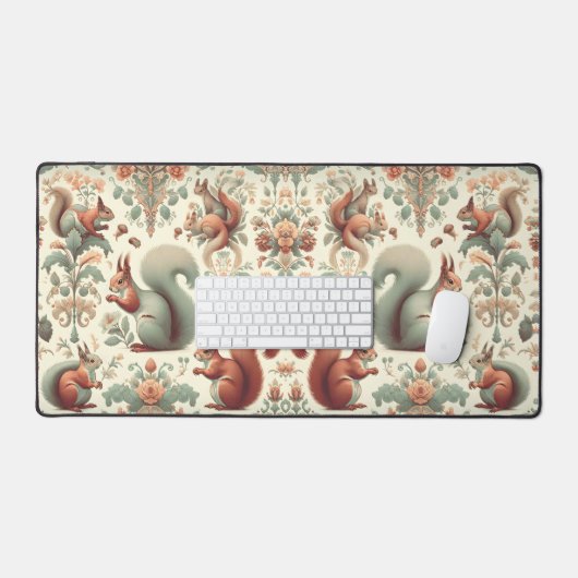 Viktorianisches Wald Eichhörnchen Tapestry Schreibtischunterlage (Tastatur & Maus)