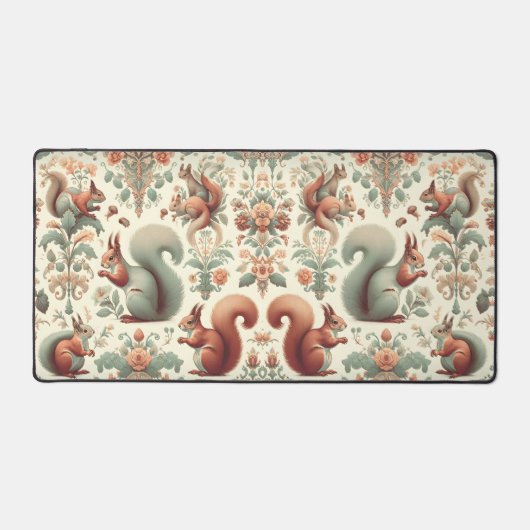 Viktorianisches Wald Eichhörnchen Tapestry Schreibtischunterlage (Vorderseite)