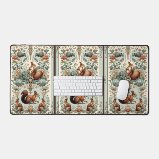 Viktorianisches Wald Eichhörnchen Tapestry Schreibtischunterlage (Tastatur & Maus)