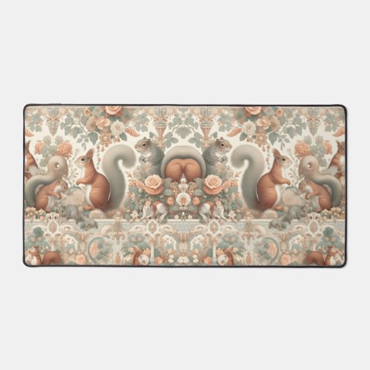 Viktorianisches Wald Eichhörnchen Tapestry Schreibtischunterlage (Vorderseite)
