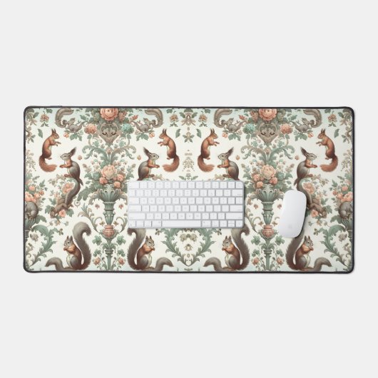 Viktorianisches Wald Eichhörnchen Tapestry Schreibtischunterlage (Tastatur & Maus)