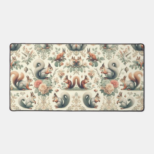 Viktorianisches Wald Eichhörnchen Tapestry Schreibtischunterlage (Vorderseite)