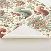 Viktorianisches Wald Eichhörnchen Tapestry Sherpadecke (3/4)