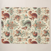 Viktorianisches Wald Eichhörnchen Tapestry Sherpadecke (Vorderseite (Horizontal))