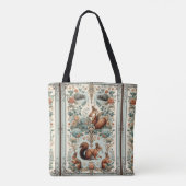 Viktorianisches Wald Eichhörnchen Tapestry Tasche (Rückseite)