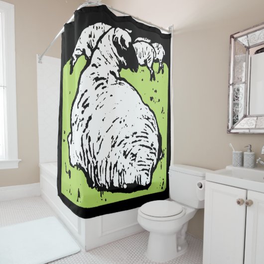 Viktorianisches Waldtierschaf Duschvorhang (Beispiel)