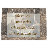 Viktorianisches Weihnachten Große Geschenktüte (Rückseite)