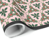 Viktorianisches Weihnachten hübsch im rosa Geschenkpapier (Rolleneckpunkt)