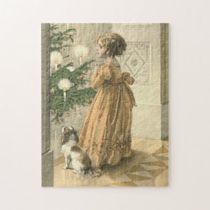 Viktorianisches Weihnachten Retro Vintage Feiertag Puzzle