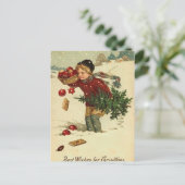 Viktorianisches Weihnachten Vintag Retro Art (Stehend Vorderseite)