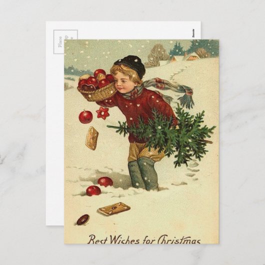 Viktorianisches Weihnachten Vintag Retro Art (Vorne/Hinten)