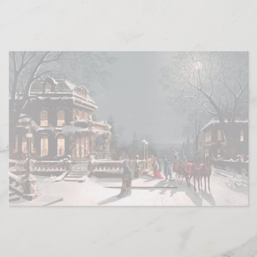 Viktorianisches Weihnachts-Party Briefpapier (Vorderseite)