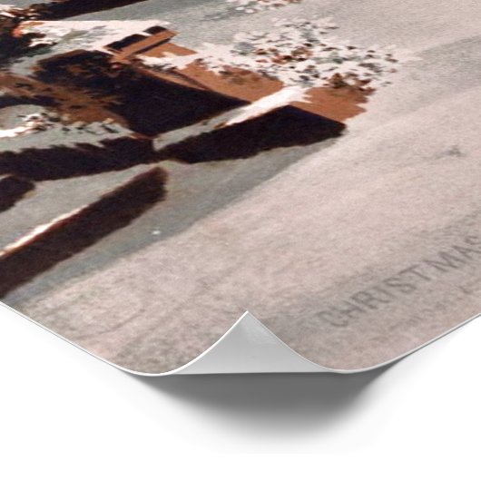 Viktorianisches Weihnachts-Party-Poster Poster (Ecke)