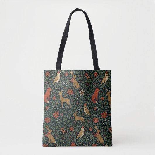 Viktorianisches Weihnachts-Tier & Botanik Tasche (Vorderseite)