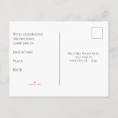 Viktorianisches Weihnachtsbild Einladung Postkarte (Rückseite)