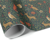 Viktorianisches Weihnachtsblumenmuster Geschenkpapier (Rolleneckpunkt)