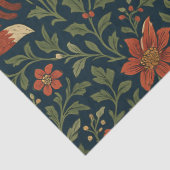 Viktorianisches Weihnachtsblumenmuster Seidenpapier (Detail)