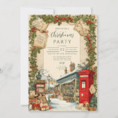 Viktorianisches Weihnachtsdorf Einladung (Vorderseite)