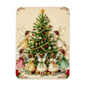Viktorianisches Weihnachtsfeen-Treffen Magnet (Vertikal)