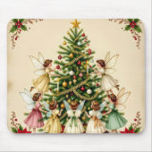 Viktorianisches Weihnachtsfeen-Treffen Mousepad (Vorne)