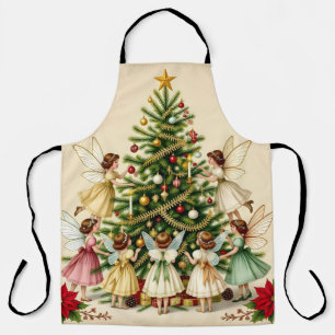 Viktorianisches Weihnachtsfeen-Treffen Schürze