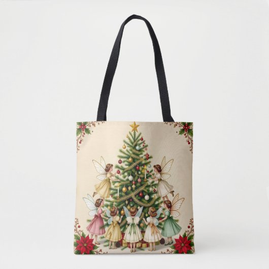 Viktorianisches Weihnachtsfeen-Treffen Tasche (Vorderseite)