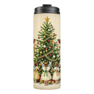 Viktorianisches Weihnachtsfeen-Treffen Thermosbecher