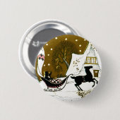 Viktorianisches Weihnachtsfest Button (Vorne & Hinten)