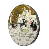 Viktorianisches Weihnachtsfest Dartscheibe (Vorderseite rechts)
