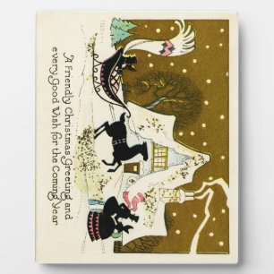 Viktorianisches Weihnachtsfest Fotoplatte