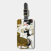 Viktorianisches Weihnachtsfest Gepäckanhänger (Vorderseite vertikal)