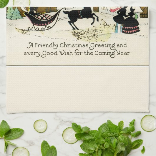 Viktorianisches Weihnachtsfest Handtuch (Gefaltet)