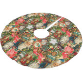 Viktorianisches Weihnachtsfest Polyester Weihnachtsbaumdecke (Schrägansicht)