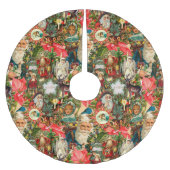 Viktorianisches Weihnachtsfest Polyester Weihnachtsbaumdecke (Vorderseite)