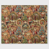 Viktorianisches Weihnachtsgeschenk Geschenkpapier (Flach)