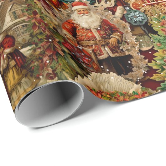 Viktorianisches Weihnachtsgeschenk Geschenkpapier (Rolleneckpunkt)