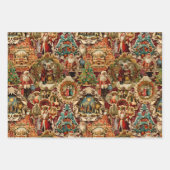 Viktorianisches Weihnachtsgeschenk Geschenkpapier Set (Vorderseite 3)