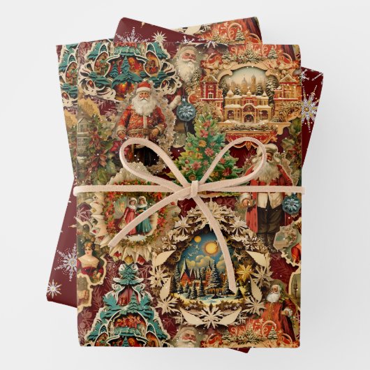 Viktorianisches Weihnachtsgeschenk Geschenkpapier Set (Beispiel)