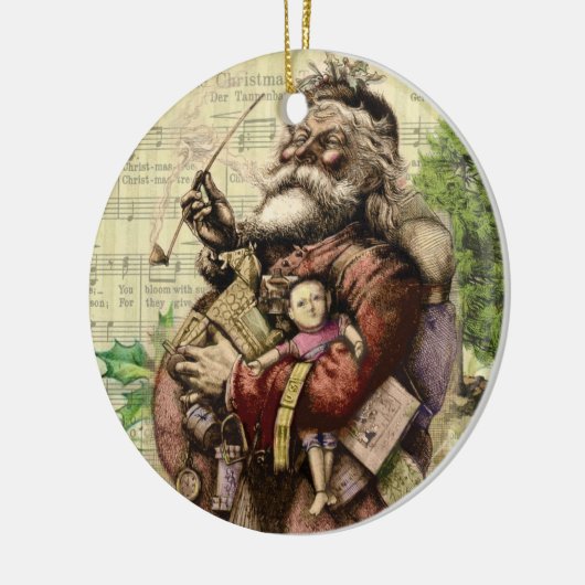 Viktorianisches Weihnachtsgeschenk Keramik Ornament (Links)