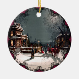 Viktorianisches Weihnachtsgeschenk Party Keramik Ornament