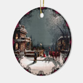 Viktorianisches Weihnachtsgeschenk Party Keramik Ornament (Links)