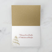 Viktorianisches Weihnachtshaus mit Familienname Karte (Innenseite)