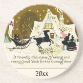 Viktorianisches Weihnachtsjahr Untersetzer (Vorne)